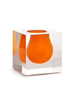 Jonathan Adler Bel Air Mini Scoop Vase Orange
